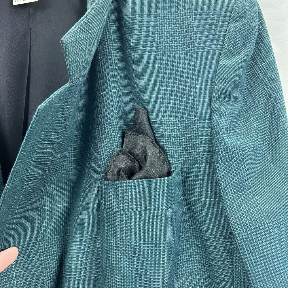 Worthington Teal Plaid Skirt Suit Set